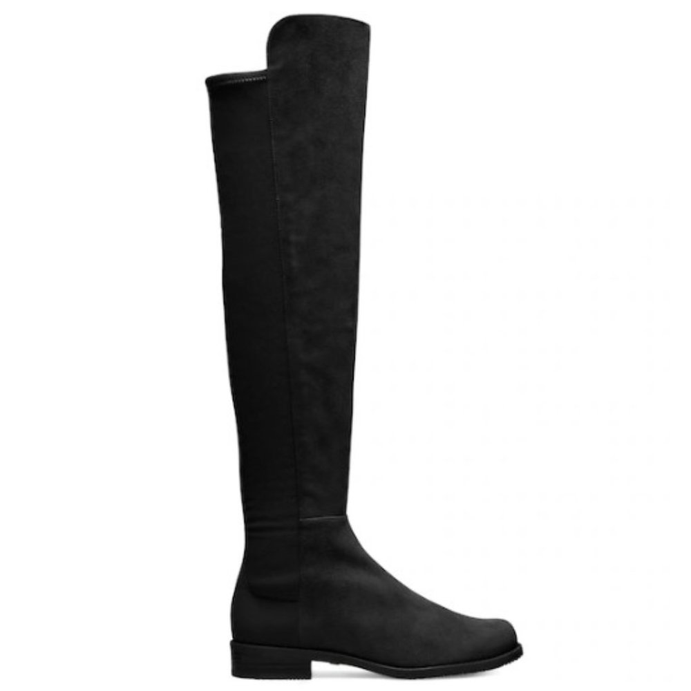 NWOT Stuart Weitzman black suede over the knee 5050 boots, size 9